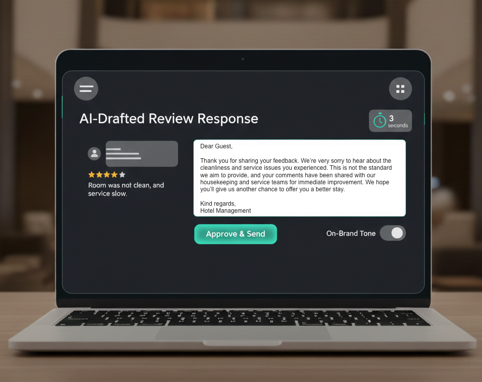 Signalia AI translation and multilingual review response dashboard